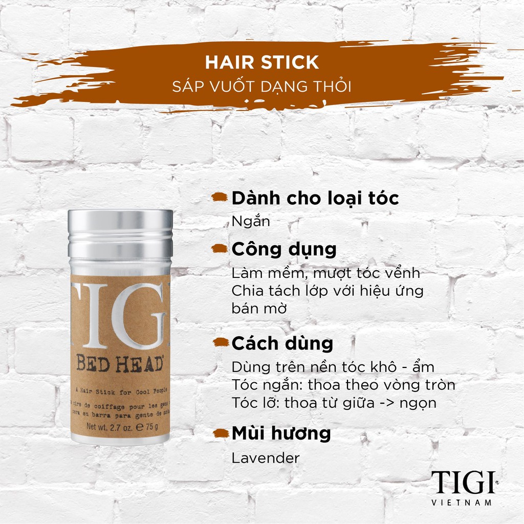 Gel ( sáp ) thỏi tạo kiểu cho tóc nam Tigi Bed Head Stick Trick Firm Hold 75g