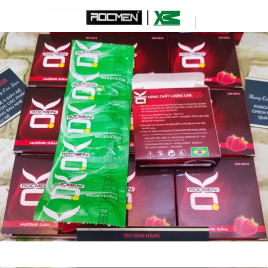 Bao cao su OK gia đình 144 cái giá rẻ Rocmen hương dâu - hương bạc hà - không mùi tuỳ chọn siêu tiết kiệm