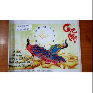 Tranh đính đá cha mẹ đã đính