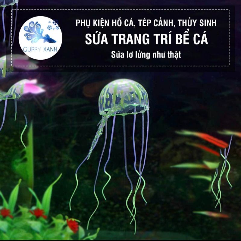 Sứa biển trang trí bể cá, phát sáng và treo lơ lững