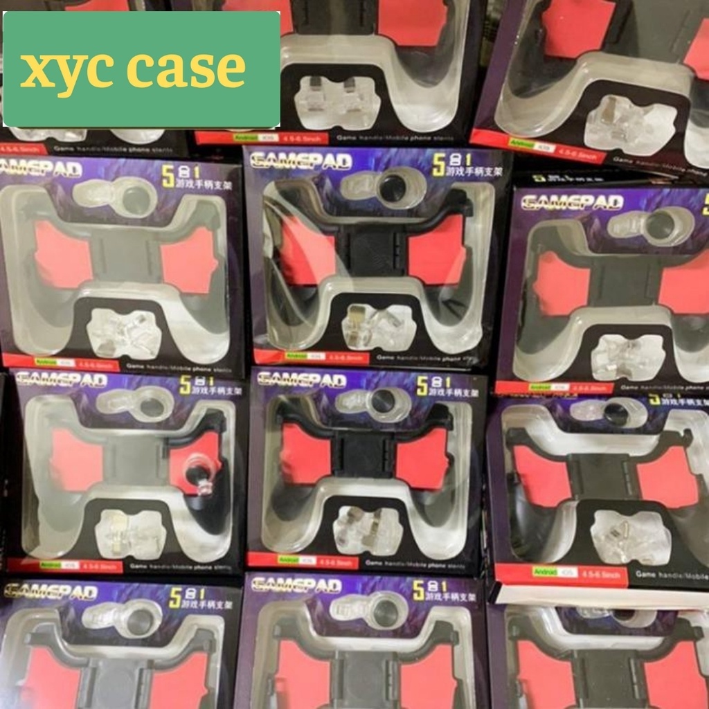 Tay Cầm Chơi Game PUBG, Liên Quân 5 in 1 Dùng Cho Điện Thoại 4.5 - 6.5 inch