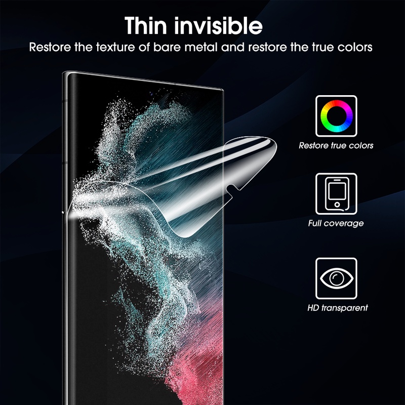 Set 3 Miếng Dán Màn Hình TPU Hydrogel Mềm Chống Trầy Cho Samsung Galaxy S22/S22 Plus/S22 Ultra