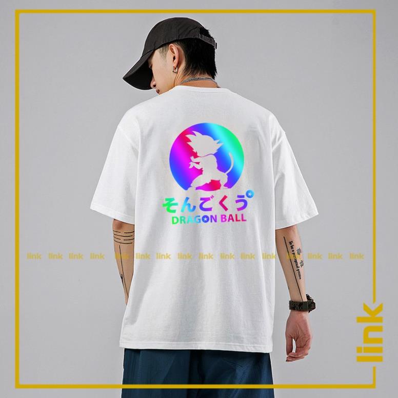 Áo nam tay lỡ phản quang SONGOKU KAMEKAMEHA tay lỡ UNISEX ( Đen, Trắng )