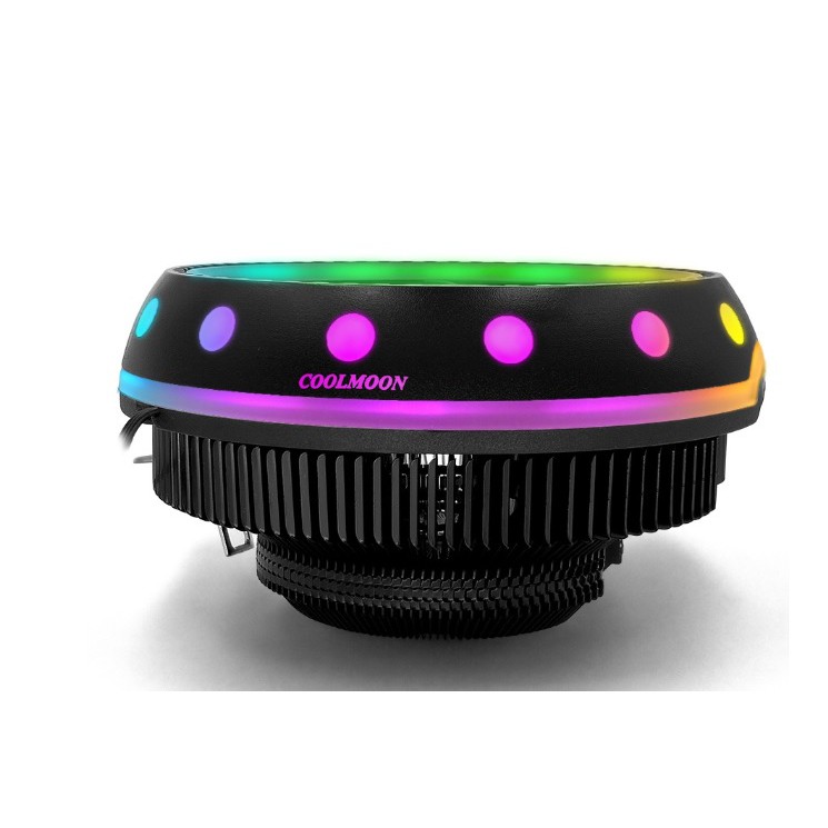 Quạt Tản Nhiệt, Fan CPU Coolmoon UFO X Led RGB( 2 Loại Tự Động Đổi Màu Và Hiệu Ứng Or Màu Cố Định)