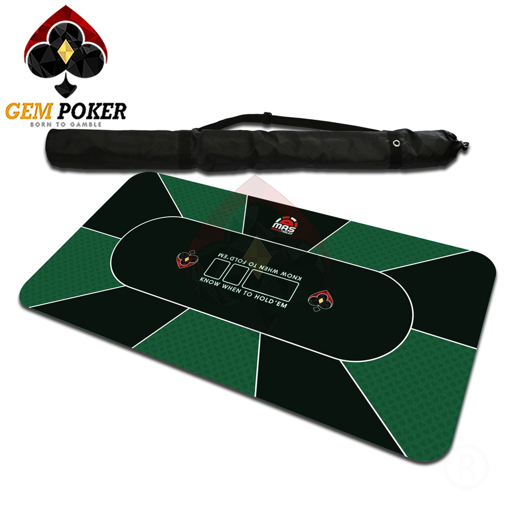 ⚜️ THẢM CAO SU POKER TEXAS HOLD'EM - GEM GREEN CAO CẤP ⚜️