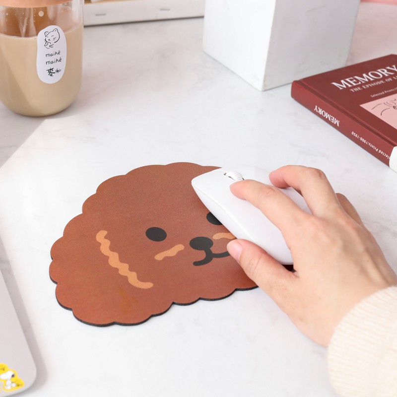 Miếng Lót Chuột, Bàn Di Chuột Mouse Pad Hình Cún 2 Màu Đáng Yêu