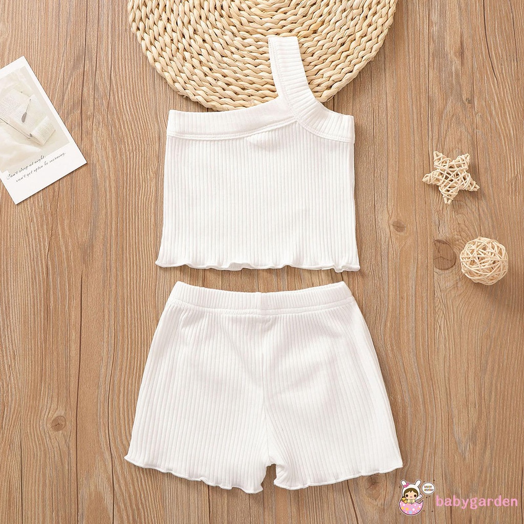 Set áo tank top kèm quần ngắn hợp thời trang cho bé gái mặc hàng ngày