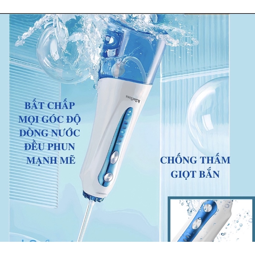 Máy tăm nước h2ofloss HF- 9P phiên bản 2021 sử dụng được cho người răng niềng, răng yếu