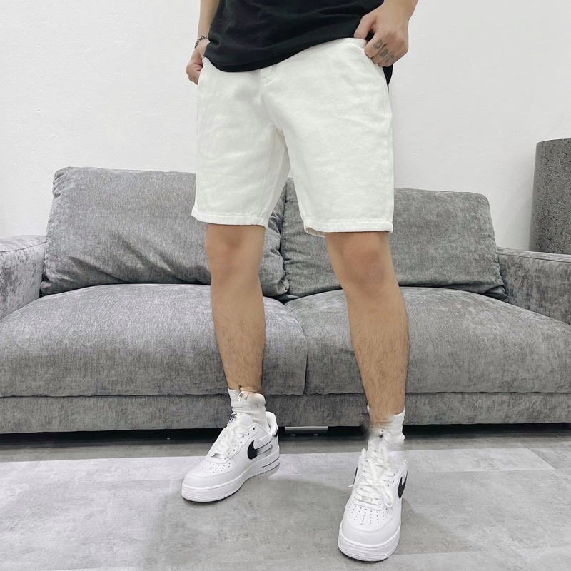 Quần short jean kaki nam chất kaki jean Co dãn phù hợp nam nữ KunShop 02