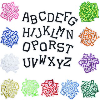 Sticker ủi, miếng patch ủi trang trí quần áo, mũ nón, giày vải hình chữ cái