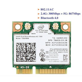 Card wifi 7260 AC PCI mini