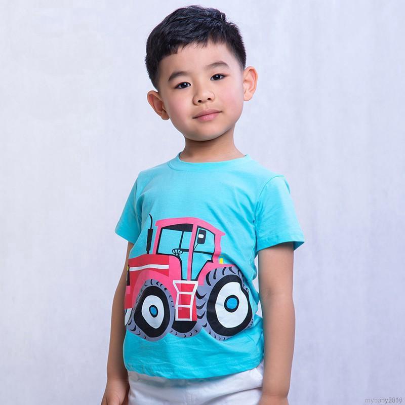 Áo thun cộc tay in họa tiết hoạt hình dễ thương cho bé