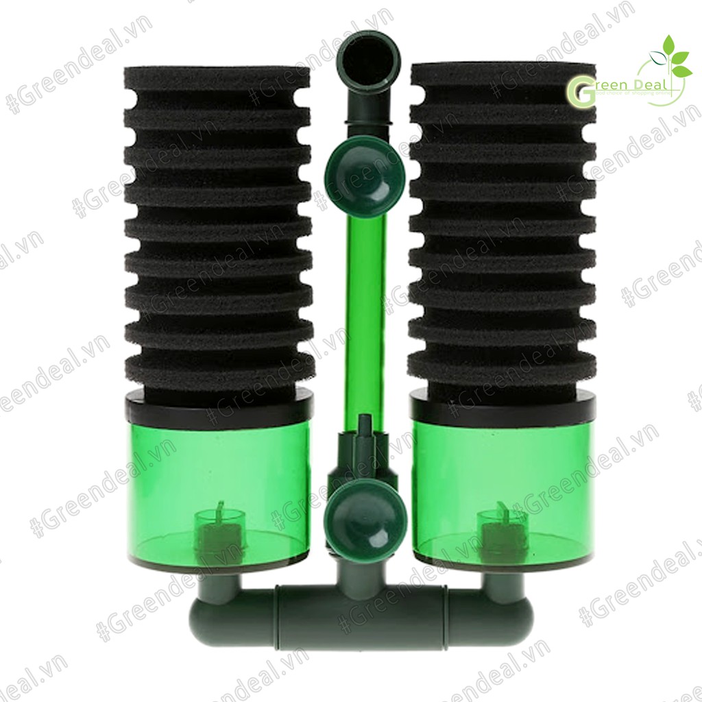 QANVEE - BIO Sponge Filter QS-200A | Lọc Bio có ngăn chứa vật liệu lọc cho hồ cá thủy sinh