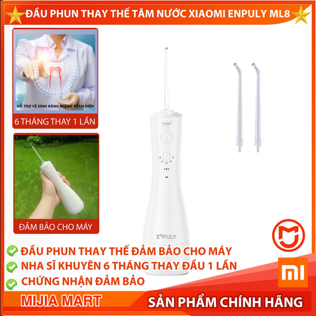 Đầu tăm nước Xiaomi Enpuly ML8, set 2 đầu phun thay thế tăm nước cầm tay Xiaomi