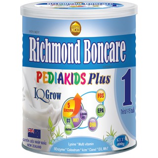 Sữa bột Richmond Boncare Pediakids Plus IQ Grow 400g - Cho trẻ từ 1 đến 15 tuổi