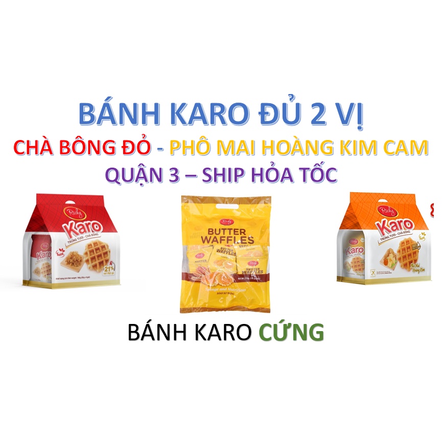 [Q.3] QUẬN 3 [HỎA TỐC] [RẺ NHẤT SHOPEE] MỘT TÚI BÁNH KARO TRỨNG CHÀ BÔNG TƯƠI PHƠ MAI RICHY 2 VỊ LOẠI DATE MỚI NHẤT