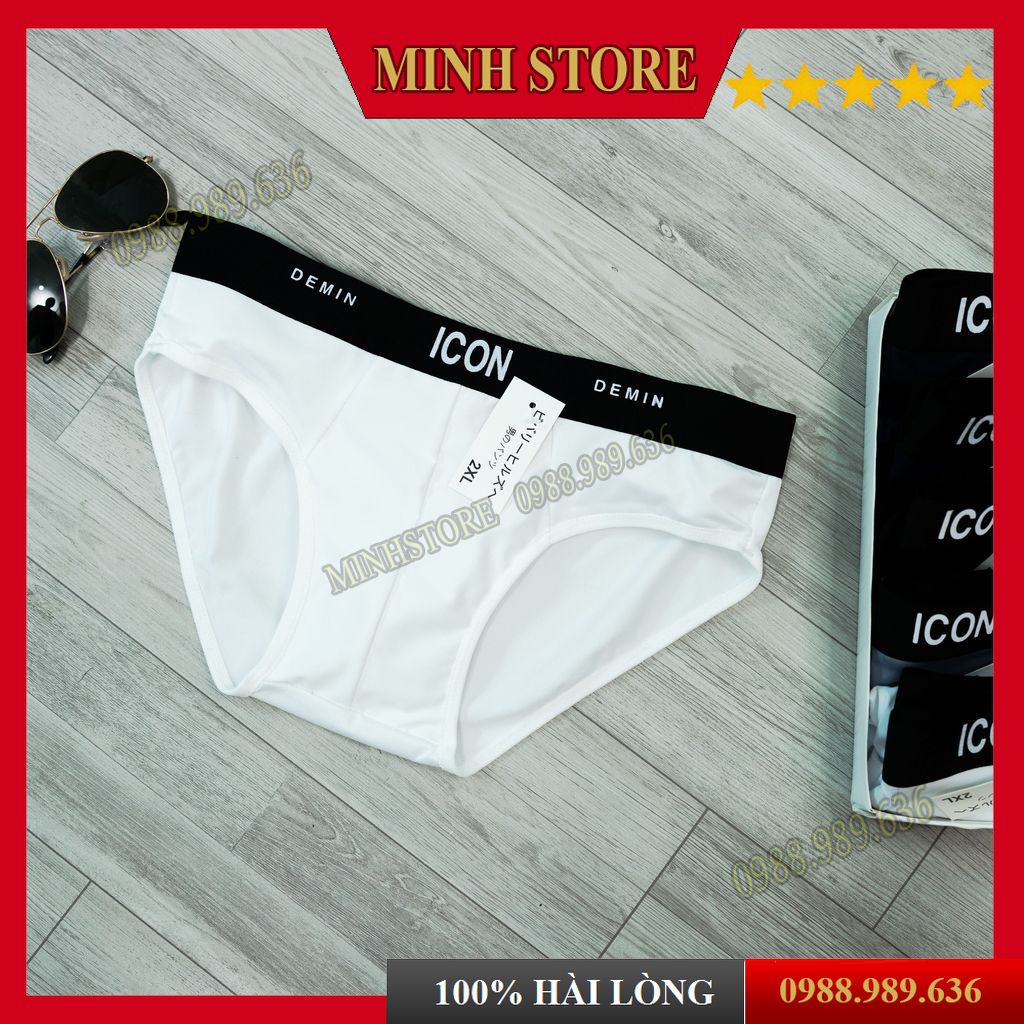 Quần lót nam tam giác ICON Demin, quần sịp nam tam giác co giãn cực tốt, kháng khuẩn khử mùi   Minhstore