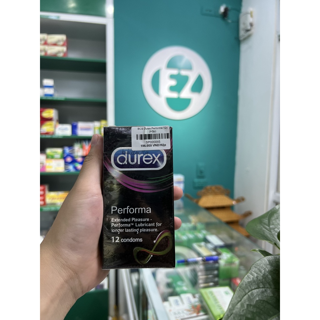Bao cao su Durex Performa Gây Tê nhẹ Kéo Dài Thời Gian - Hộp 12 Bao - Ez Pharmacy