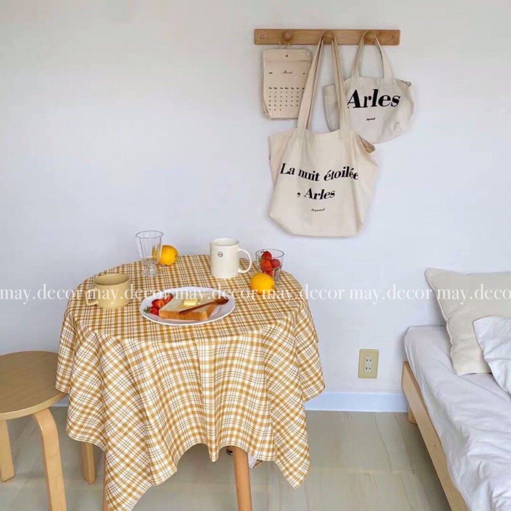 Khăn vuông trải bàn, thảm picnic kẻ sọc vintage -may.decor- | BigBuy360 - bigbuy360.vn