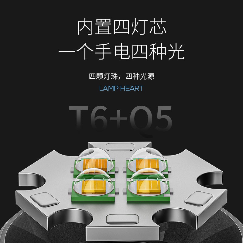 Đèn Pin Siêu Sáng Đa Năng Ánh Sáng Tím Sử Dụng Pin Có Thể Sạc Lại Dùng Khi Câu Cá Ban Đêm