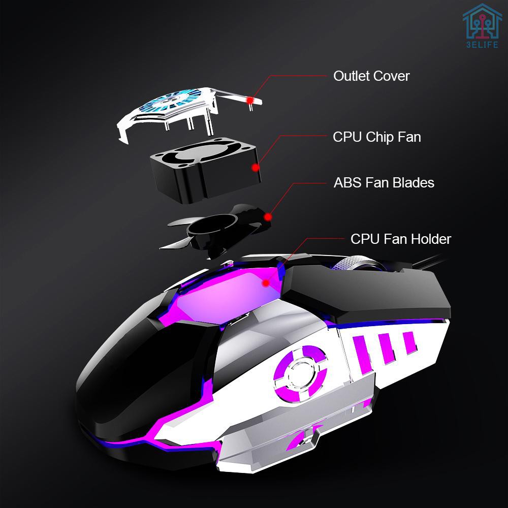 Quạt Tản Nhiệt Chơi Game Có Dây G22 6400dpi Rgb