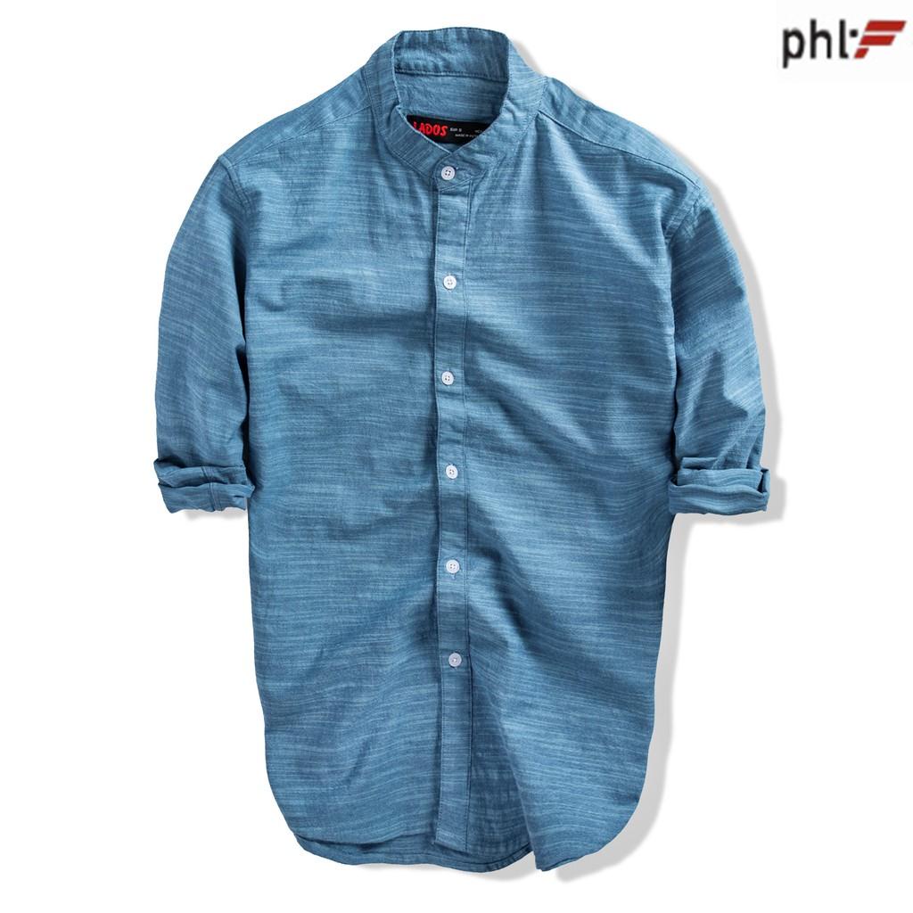 🔥𝑭𝑹𝑬𝑬𝑺𝑯𝑰𝑷🔥 Áo sơ mi nam dài tay cổ trụ fhl fashion - 8057 -VẢI LINEN THÔ