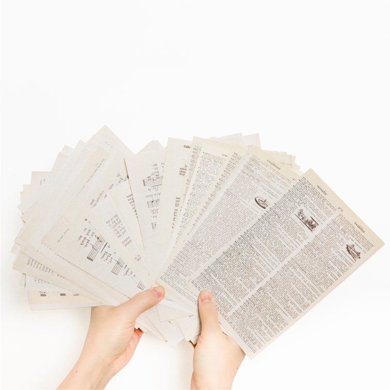 Set 57 tờ giấy kraft Mr.paper phong cách retro dùng trang trí thiệp/sổ tay/nhật ký thủ công độc đáo