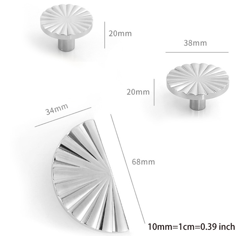 Tay Nắm Cửa Kim Loại Hình Hoa Hướng Dương Phong Cách Châu Âu