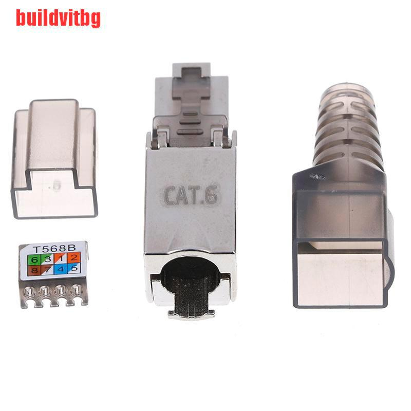 Đầu Nối Dây Cáp Mạng Bằng Kim Loại Cat6 Rj45 8p8c Gvq