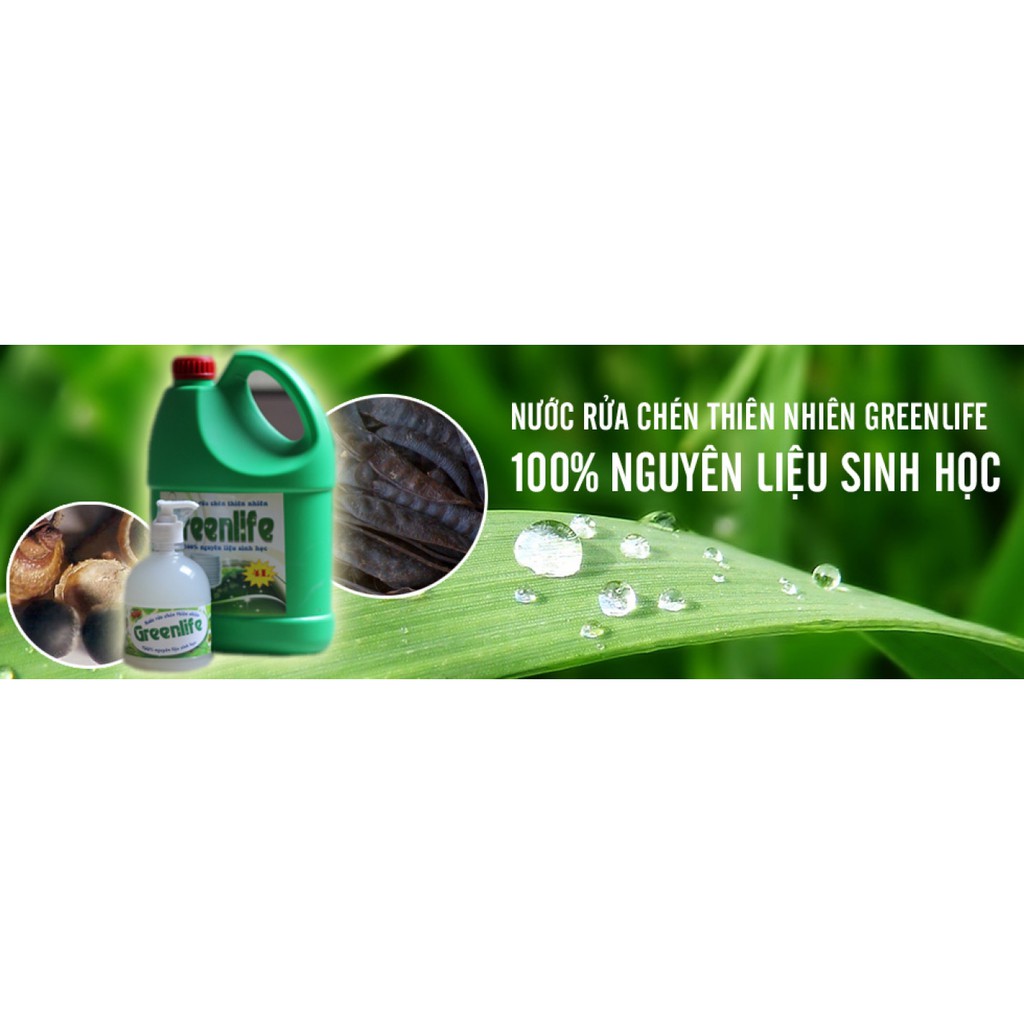 Nước rửa chén sinh học Greenlife không mùi can 4l, Nước rửa chén Greenlife an toàn cho tay của bạn