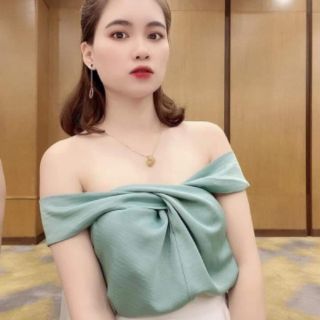 Áo lụa 2 dây bản to