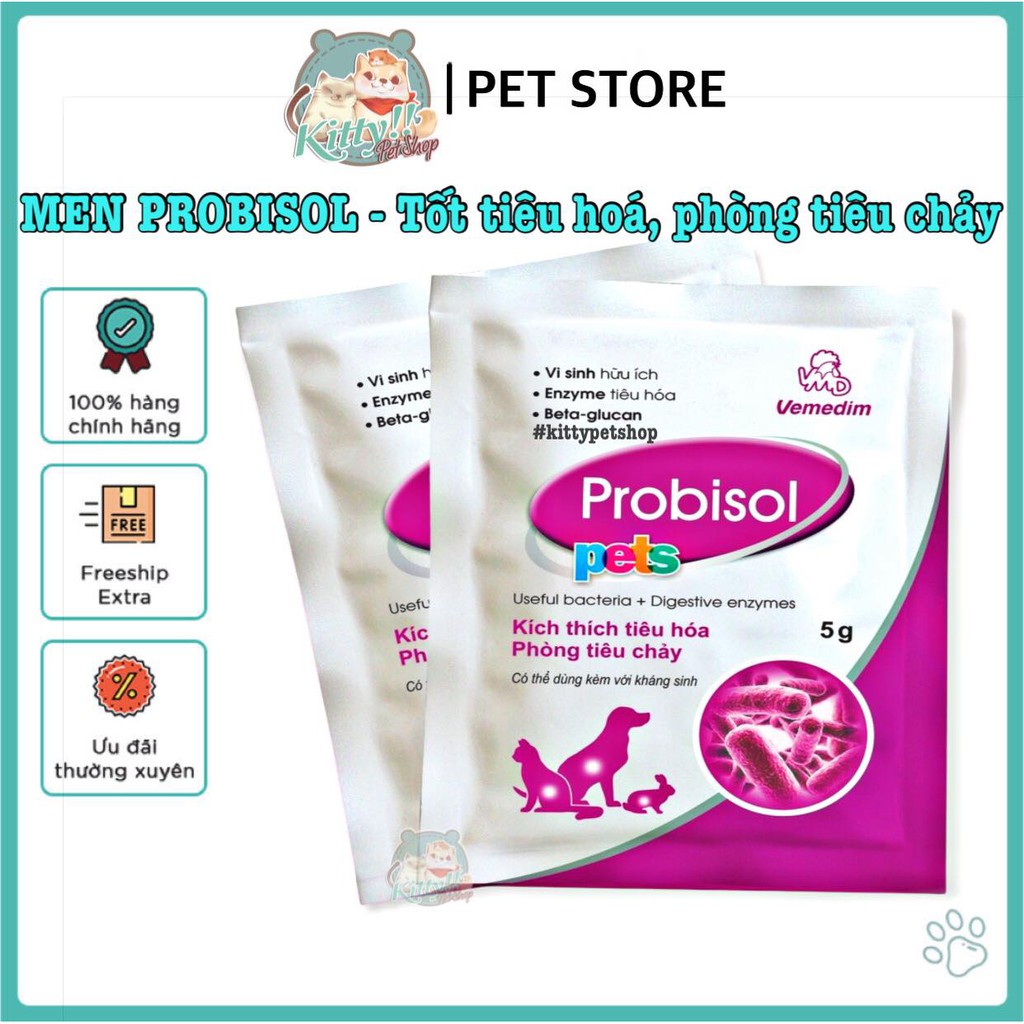 Men tiêu hóa Probisol - Cân bằng hệ vi sinh đường ruột cho chó mèo - Vimedim - Kitty Pet Shop BMT