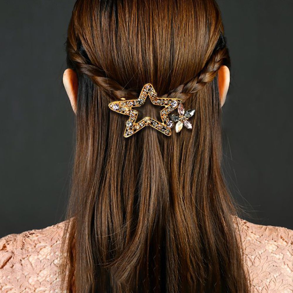 Kẹp tóc hình ngôi sao / bông hoa dễ thương phong cách Hàn Quốc cho nữ