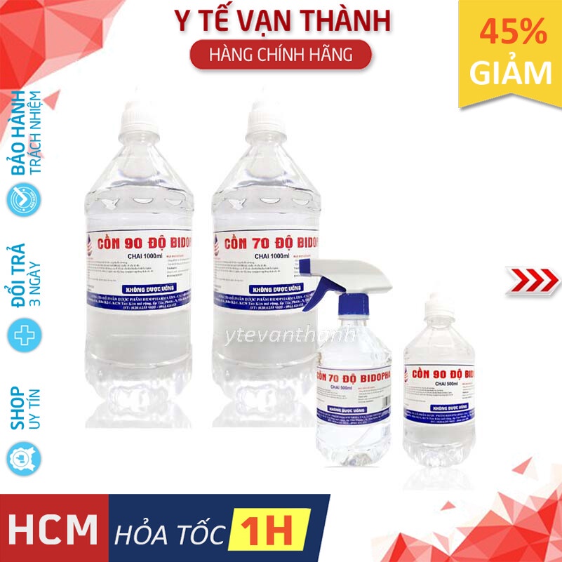 ✅ Cồn Sát Trùng Y Tế- BIDOPHAR, 70 Độ / 90 Độ, hoặc các thương hiệu tương đương -VT0136