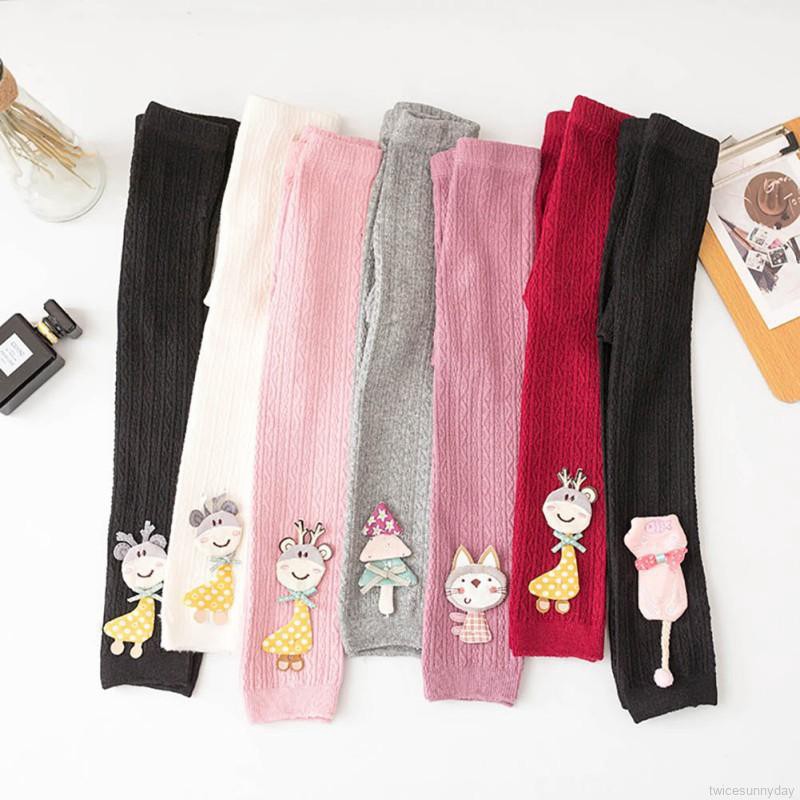 Quần legging co giãn thoải mái thiết kế hoạt hình đáng yêu dành cho bé gái