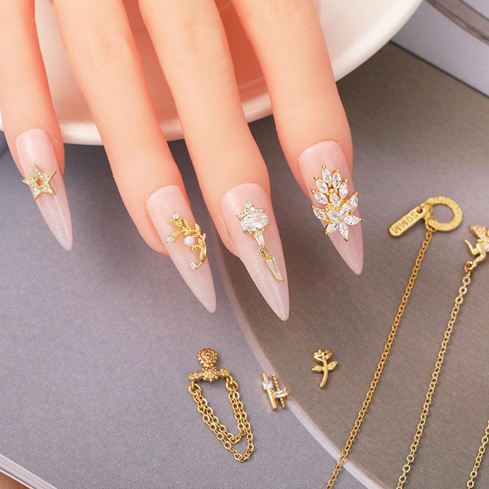 Phụ Kiện Trang Trí Móng Tay Hình Mũi Tên Và Hoa Thần Cupid Sang Trọng