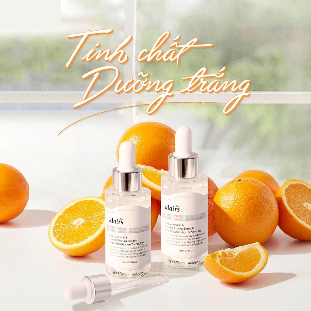 Tinh Chất Klairs Vitamin C Dưỡng Sáng Da, Mờ Thâm 35ml Freshly Juiced Vitamin Drop