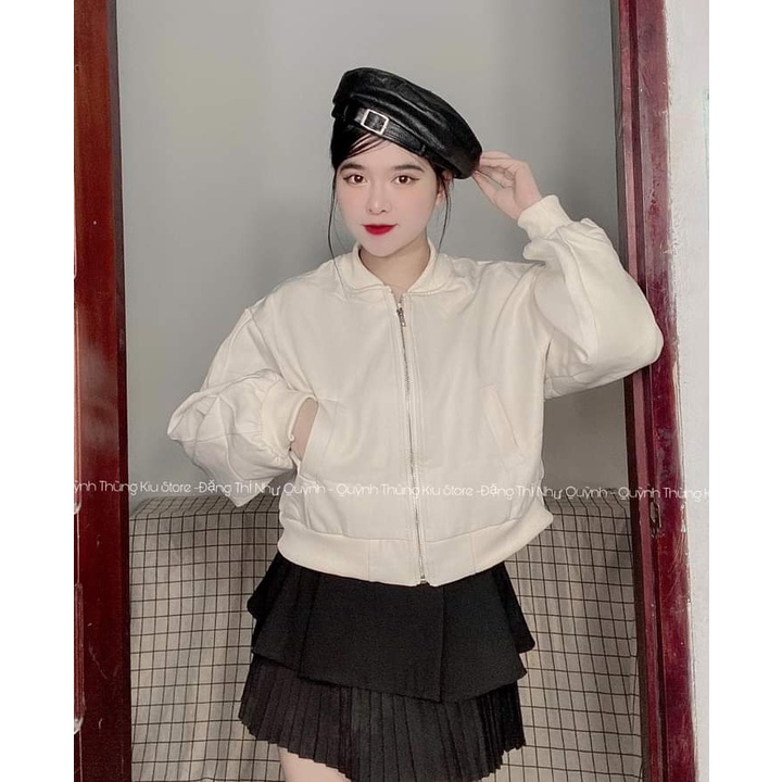 Áo Khoác Gió Nữ Form Rộng Croptop AK33