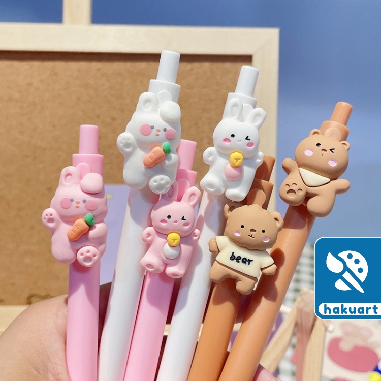 Bút Gel Đầu Thú Cưng Hình Hoạt Hình Dễ Thương - Văn Phòng Phẩm Haku