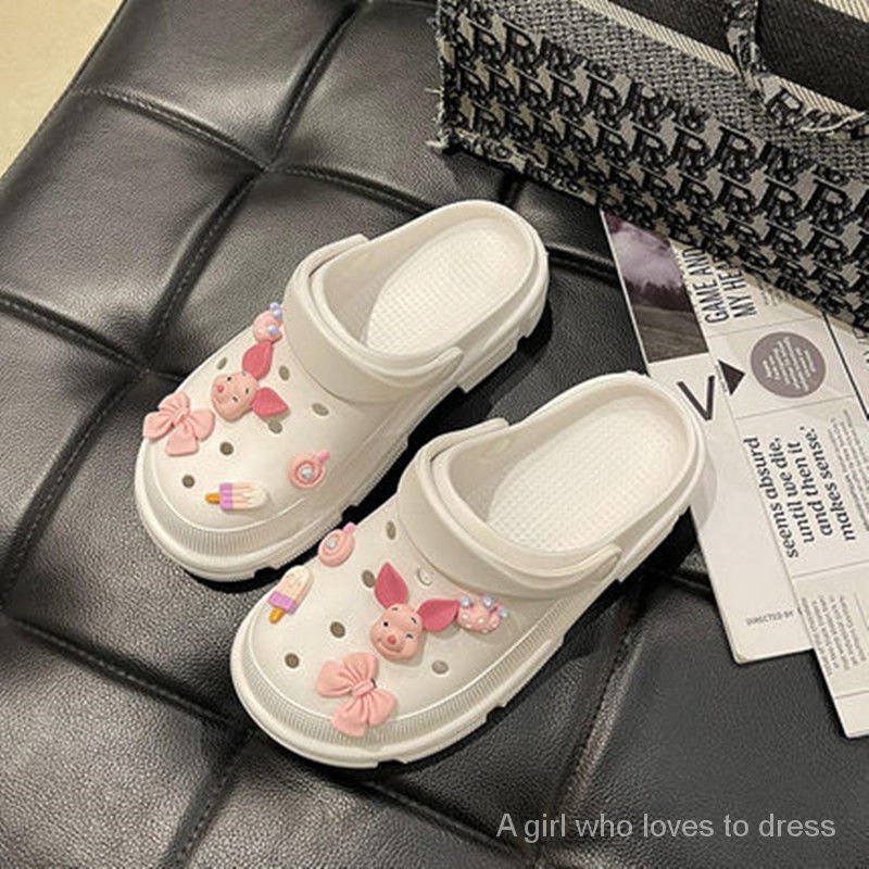 Dép Bít Mũi Tăng Chiều Cao Có Lỗ Thoáng Khí Mẫu Mới Thời Trang Đi Biển Cho Nữ FF2279