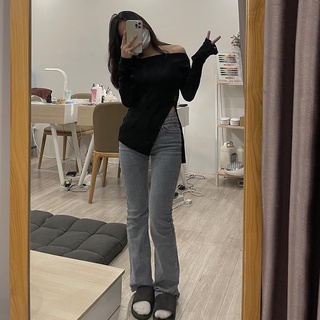 Quần ống loe form dài chất kaki