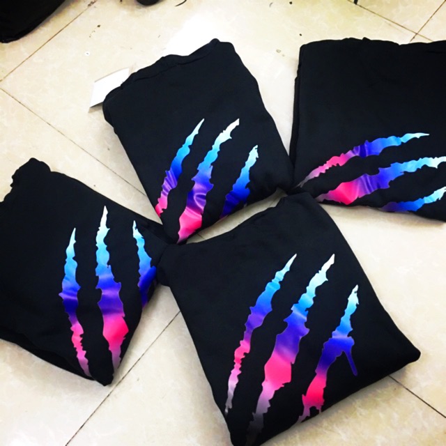 Áo Hoodie trắng đen in hình MÓNG CÀO phản quang sắc nét chất nỉ dày mịn form UNISEX_MYMY UNISEX | BigBuy360 - bigbuy360.vn