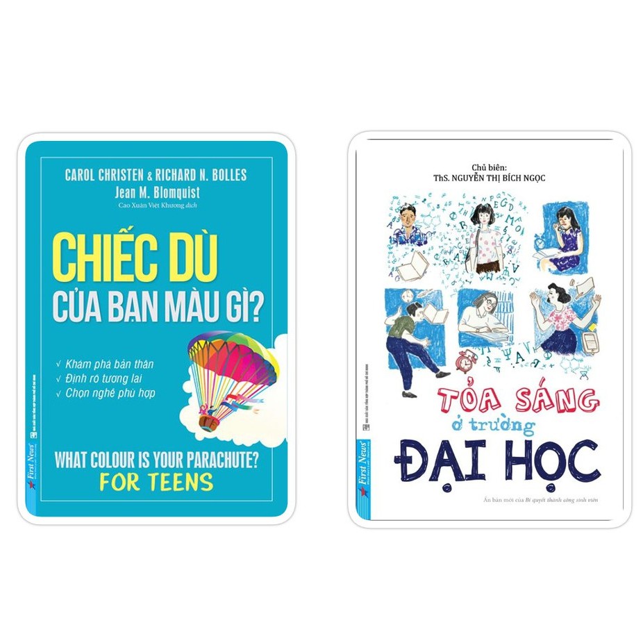 Sách - Combo Chiếc dù của bạn màu gì? 53450 + Tỏa sáng ở trường đại học 49712 - FirstNews Tặng Kèm Bookmark