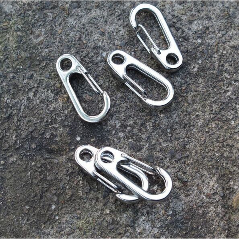 DLWLRMA 2/4pcs MIni Aluminum Alloy Hang Buckle Safety Travel Tools Outdoor Hook Survival EDC Gear D Carabiner