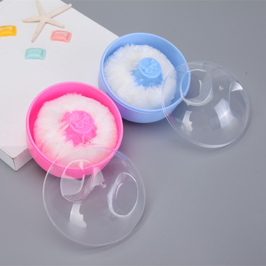 Hộp đựng phấn rôm có bông phấn chăm sóc hằng ngày cho bé sơ sinh