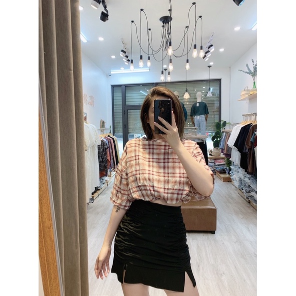 Áo Croptop Kẻ Quảng Châu 2 màu | BigBuy360 - bigbuy360.vn