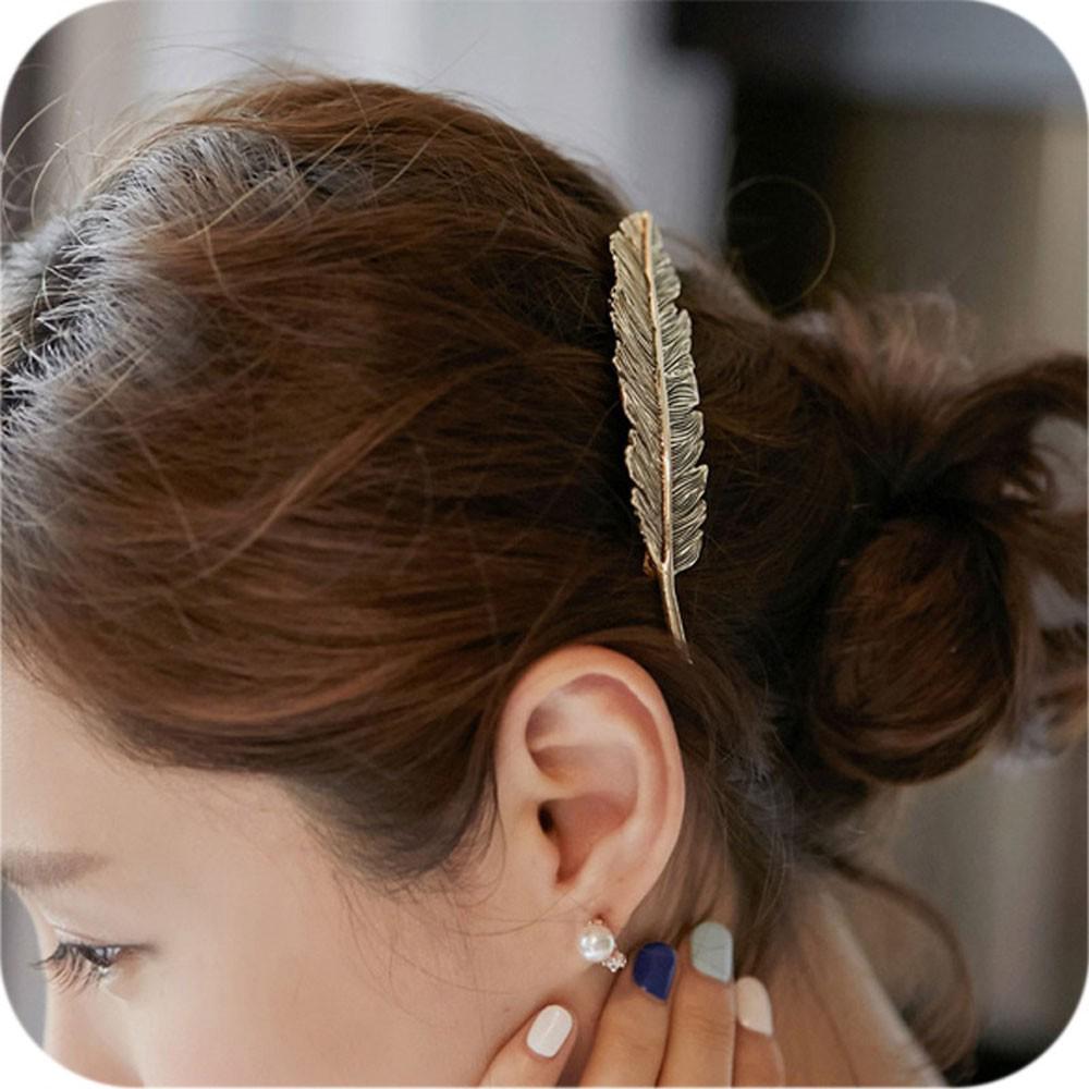 TUPABA  Kẹp tóc hình lông vũ nữ tính trẻ trung