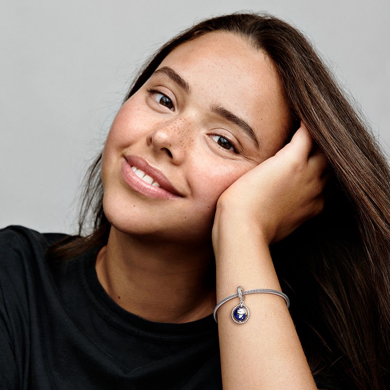 Hạt mặt dây chuyền đeo tay Spinning the earth Charm for DIY Jewelry