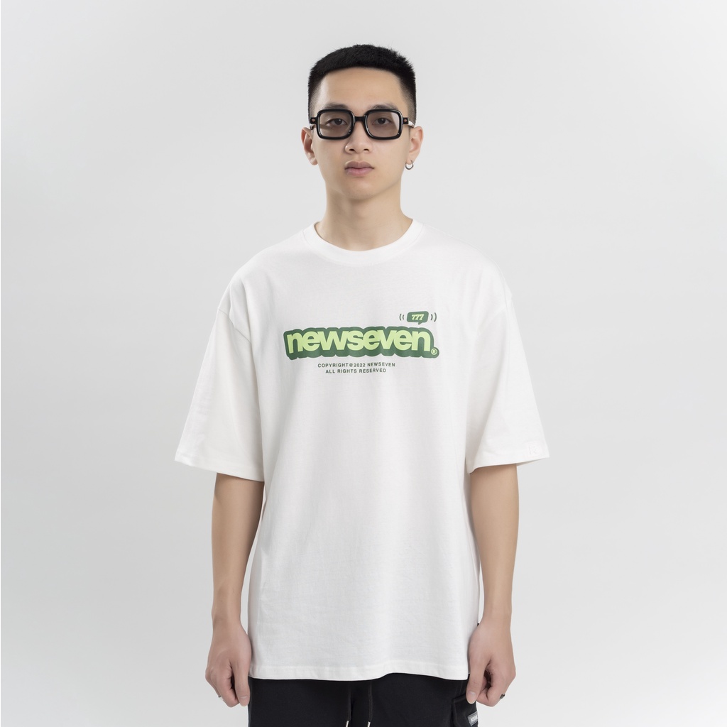 Áo Thun Unisex N7 Newseven TYPO V2 phông tay lỡ nam nữ form rộng Local Brand