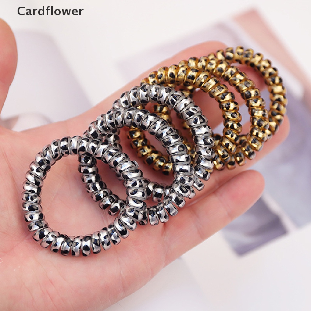 1 Dây Cột Tóc Dạng Xoắn Họa Tiết Da Báo